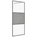 vidaXL Sprchová zástena z priehľadného ESG skla 80x195 cm čierna