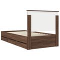 vidaXL Rám postele Hnedý dub 100 x 200 cm Inžinierske drevo