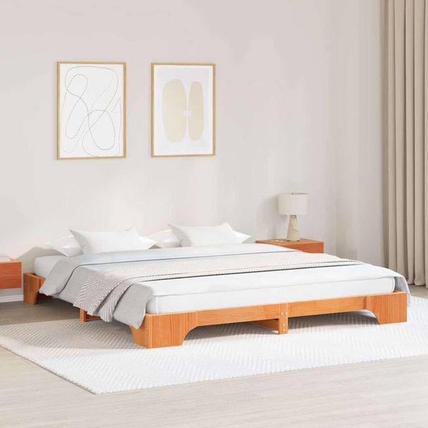 vidaXL Rám postele Včelí hnedý 180 x 200 cm Masívne borovicové drevo