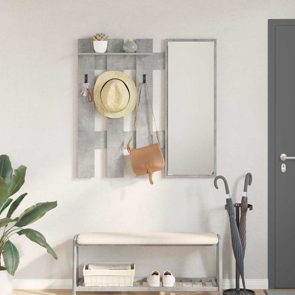 vidaXL Vešiak na stenu Nástenný Betónová šedá 100 x 10 x 100 cm