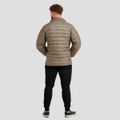 Pánska bunda Puffer Vetiver/Black - GymBeam, veľkosť M, veľkosť oblečenia M