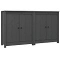 vidaXL Komody 2 ks sivé 70x35x80 cm masívna borovica