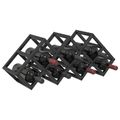 vidaXL Regál na víno Čierny dub 63 x 16,5 x 25 cm