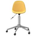 3086069 vidaXL Swivel Dining Chairs 6 pcs Yellow Fabric (3x333472)