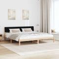 vidaXL Rám postele Hnedá a čierna 200 x 200 cm Borovicový masív
