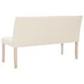 vidaXL Lavica 139,5 cm krémová polyester
