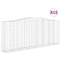 vidaXL Oblúkové gabiónové koše 15 ks 400x50x160/180cm pozink. železo