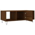 vidaXL Konferenčný stolík hnedý dub 102x50x40 cm kompozitné drevo