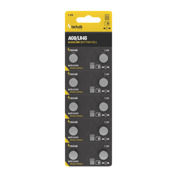 Technik Platinum alkalická gombíková batéria AG9 / LR45 / 194 / 394 (1,5V) B10 (TAG9-B10)