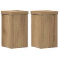 vidaXL Stojany na rastliny 2 ks dub artisan 10x10x18 cm kompoz. drevo