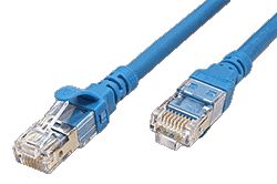 S/FTP patchkábel kat. 6, Component Level, LSOH, 1m, modrý