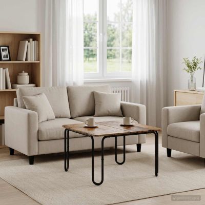 vidaXL Konferenčný stolík Staré drevo 100 x 100 x 45 cm