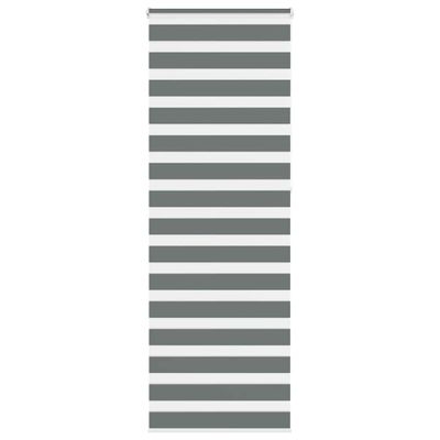 vidaXL Zebra roleta tmavošedá 90x230 cm šírka látky 85,9 cm polyester