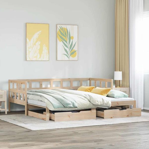 vidaXL Rozkladacia denná posteľ s matracmi bez matraca 80x200 cm