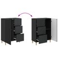 vidaXL Servírovacia skriňa Čierna 66 x 34,5 x 90 cm Kompozitné drevo