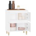 vidaXL Komoda biela 60x35x70 cm spracované drevo