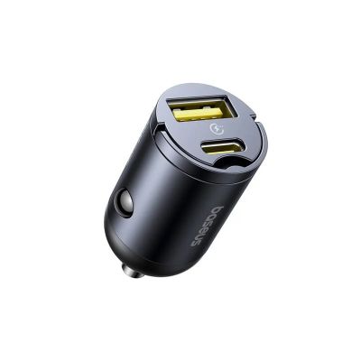 Baseus Tiny Star Mini Nabíjačka do Autá USB-A/USB-C 30W Cosmic Black