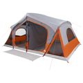 vidaXL Stan chata Šedá a oranžová 480 x 273 x 205 cm Polyester a oceľ