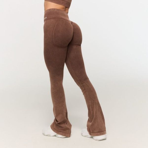 Dámske bezšvové nohavice Fierce Brown - GymBeam, veľkosť L