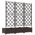 vidaXL Záhradný kvetináč 3 ks Hnedá 120 x 40 x 125,5 cm PP