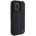 Puzdro Mercedes pre iPhone 16 Pro 6,3" MEHMP16L23RURBK Hardcase MB Blue Line Leather MagSafe čierna