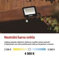 LED reflektor GLARO EMOS ZS2334B s čidlem pohybu, 30 W, čierny, IP54, 3000 lm, neutrálne biela