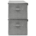 vidaXL Úložné boxy 2 ks látkové 50x30x25 cm sivé