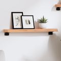 vidaXL Nástenná polica bledohnedá 60x10x4 cm ošetrený dubový masív