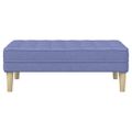 vidaXL lavička s vankúšom Modrá džínovina 113 x 57 x 39 cm látka