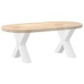 vidaXL Nohy konferenčného stolíka v tvare X, 2 ks, biele, 50 x (42-43) cm, oceľové