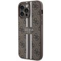Puzdro Guess pre iPhone 15 Pro Max 6,7" GUHMP15XP4RPSW hnedé HC MAGSAFE 4G PRINTED STRIPES