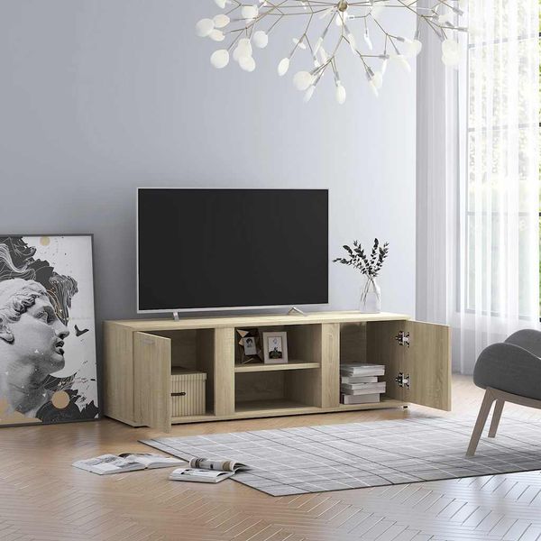 vidaXL TV skrinka, dub sonoma 120x34x37 cm, kompozitné drevo