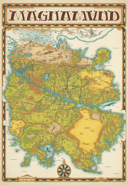 Mapa Magnamundu na plátne