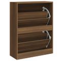 vidaXL Botník hnedý dub 63x24x81 cm spracované drevo