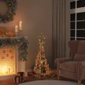 vidaXL LED vianočný stromček s ozdobami 80 LED teplá biela 120 cm