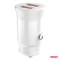 Nabíjačka do auta 2x USB-A 2.1A 12/24V AMiO-03872