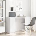 vidaXL Stôl biely 120x42x76 cm kompozitné drevo