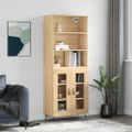 vidaXL Vysoká skrinka dub sonoma 69,5x34x180 cm spracované drevo