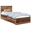 vidaXL Rám postele Staré drevo 90 x 200 cm Kompozitné drevo