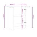 vidaXL Komoda biela 60x30x70 cm spracované drevo