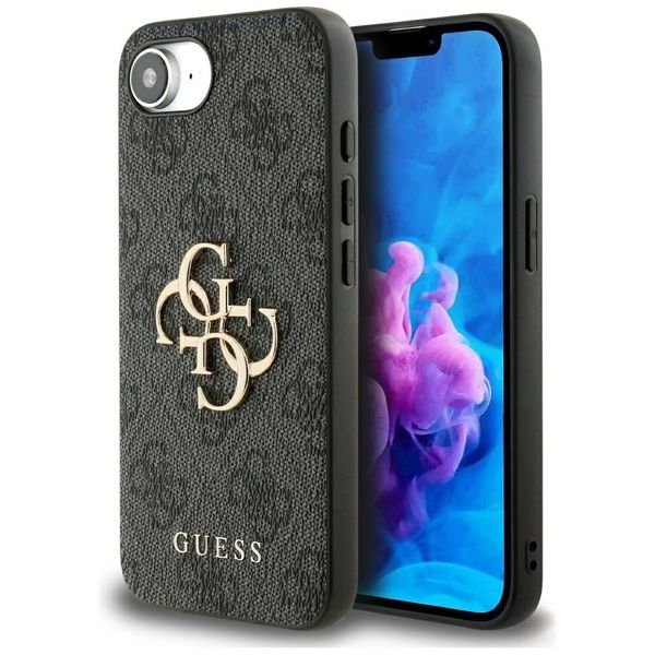 Guess HC 4G PU Big Logo puzdro pre iPhone 16e Black