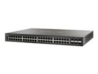 Cisco Small Business SG350X-48PV - Prepínač - riadený - 40 x 10/100/1000 (PoE+) + 8 x 100/1000/2.5G/5G (PoE+) + 2 x combo 10 Gigabit SFP+ + 2 x 10 Gigabit SFP+ - možno montovať do rozvádzača - PoE+ (740 W) - repasované