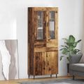 vidaXL Highboard 2 ks Staré drevo 69,5 x 34 x 180 cm Kompozitné drevo