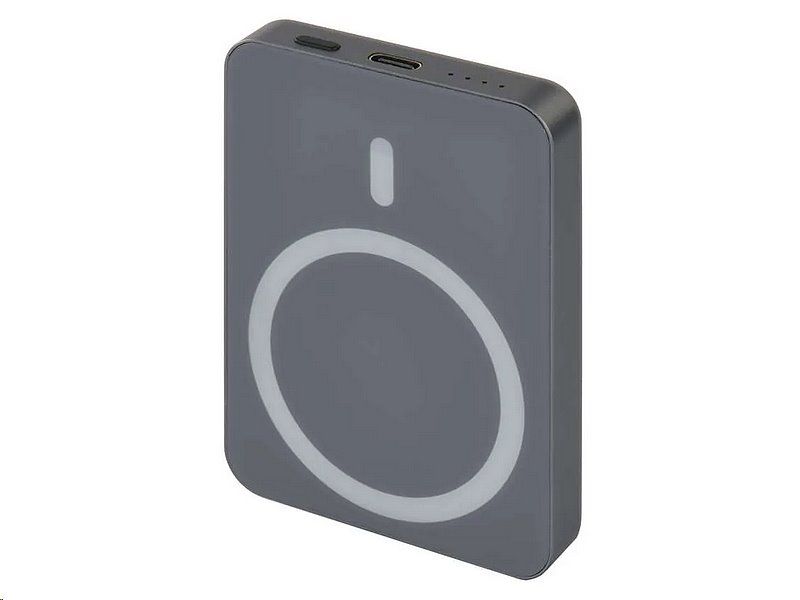 Powerbanka EMOS WI 522 /B0555GY/, 5 000 mAh, 20 W+Wireless, sivá