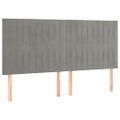 vidaXL Posteľný rám boxsping s matracom bledosivý 160x200 cm zamat
