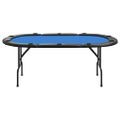 vidaXL Skladací pokrový stôl pre 10 hráčov modrý 207x106x76 cm
