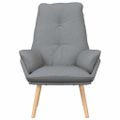 vidaXL kreslo Svetlosivá 69 x 74 x 93 cm Tkanina a preglejka