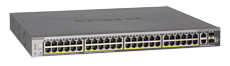 NETGEAR 48xGB PoE+ Smart Switch, 2 10G, 2 SFP, GS752TXP