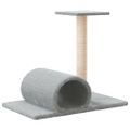 vidaXL Škrabadlo pre mačky s tunelom bledosivé 60x34,5x50 cm
