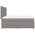 vidaXL Boxspring posteľ s matracom sivohnedý 200x200 cm látka